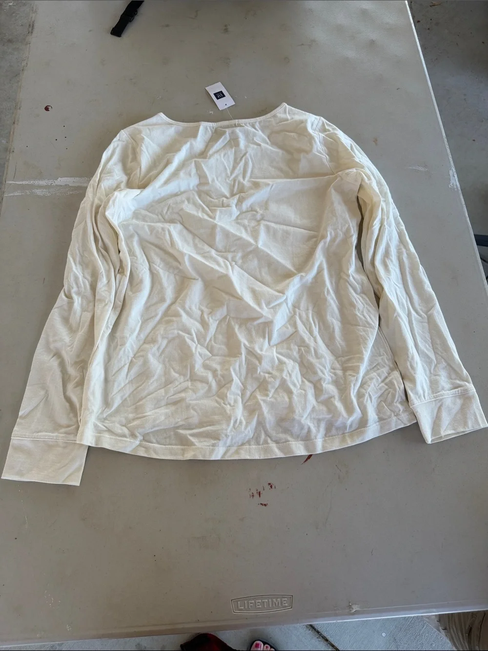 NWT GAPKIDS White Long Sleeve Top with Silver Stud Accents